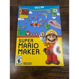 Super Mario Maker Nintendo Wii U Game Idea Book and Outer Box
